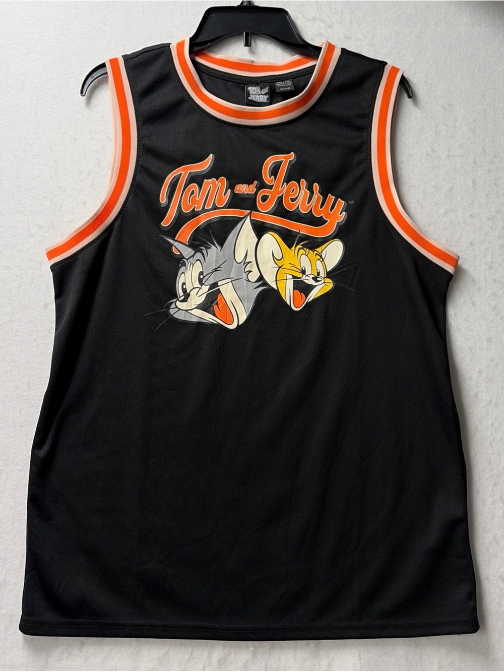 Tom And Jerry Black Basketball Jersey Men’s Size Medium